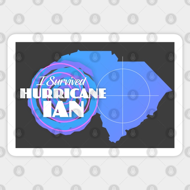 I Survived Hurricane Ian Sticker by Dale Preston Design